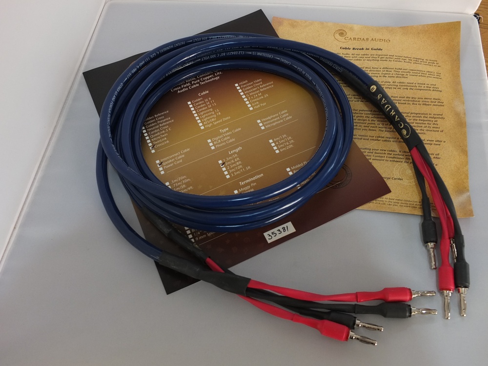 Cardas Crosslink Speaker Cable 2.0 M Stereo Pair Banana Plugs Old Stock