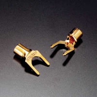 Furutech FP-203 Spade Connectors ( Solder or Crimp ) GOLD - NEW OLD STOCK