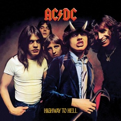 AC/DC Framed Canvas Print Highway To Hell 40 x 40 cm