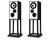 Mission 700 Loudspeakers with Stands - Black Oak - New Old Stock