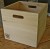 Music Box Design Vinyl LP Storage Box - Natural Oak