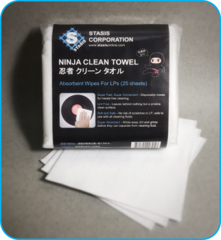 Stasis Corporation Ninja Clean Towel Disposable Vinyl Record Cleaning Wipes
