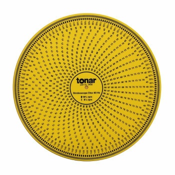 Tonar 12 Inch Acrylic Stroboscopic Disc For Calibrating Turntable Speed (50 & 60Hz compatible)