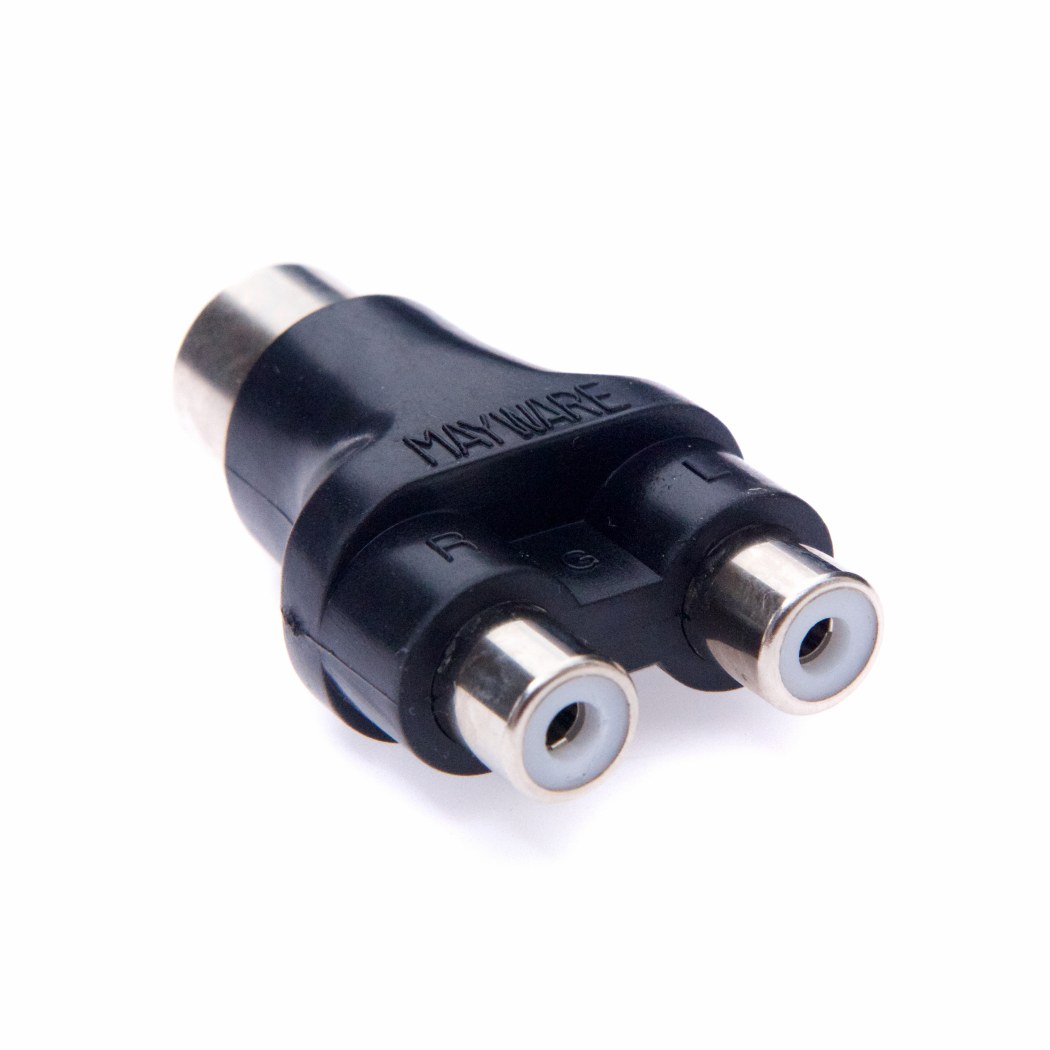 Sienoc 5 Pack 1x Female Adapter to 2 Male Rca Plug 