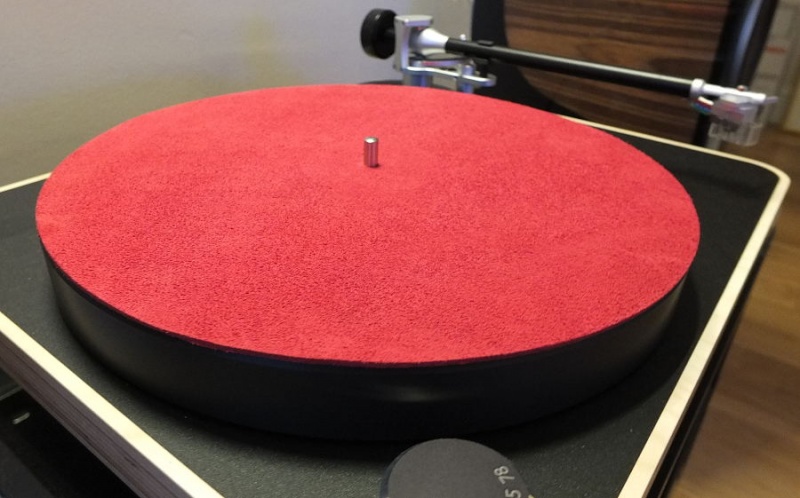 Joseph Banks Het kantoor Systematisch Analogue Studio Leather Turntable Platter Mat (Red) - Analogue Seduction