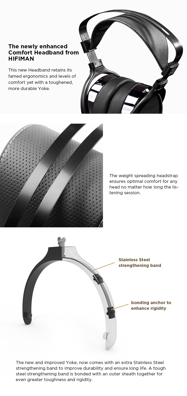 Replacement Headband For Hifiman HE6s HE6se HE560 V2 He4xx Deva Pro...