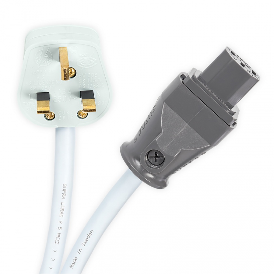 Alimentazione Audio 10A 3x2.5mm Cavo Di Alimentazione Schermato Supra Cables LoRad MKII - 1 Metro, 3x2,5 Mm&sup2;, Spina EU 10A Cavo Supra LoRad MKII 3x2.5mm2 1m EU 10A