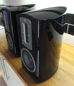 Quad Z-Series Z1 Speakers  Piano Black (Pair) Opened Box.