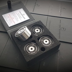 Franc Audio TH Foot Ceramic Disc Isolator Feet - Silver Set of 3 - New Old Stock