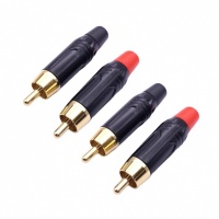 Kontak Audio Pro Metal Phono RCA Plugs Solder Audio Connectors Gold Plated (Set of 4)