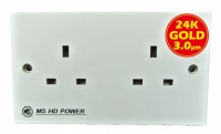 MS HD Power MS-9296 UK Double Wall Socket