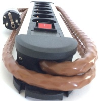 True Colours (TCI) 6 Way Herald Constrictor EU SCHUKO Mains Block With 2.0m Cable - NEW OLD STOCK